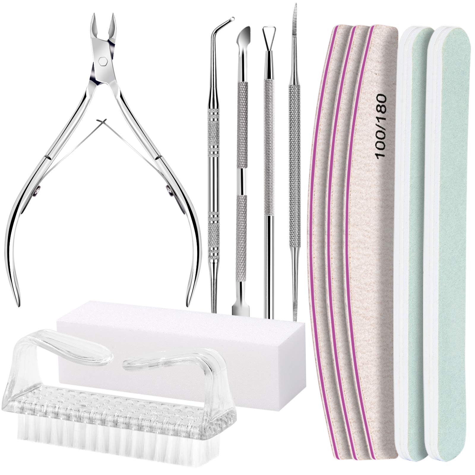 Fandamei manicure kit nail files 100/180 grit for precise shaping and prep.