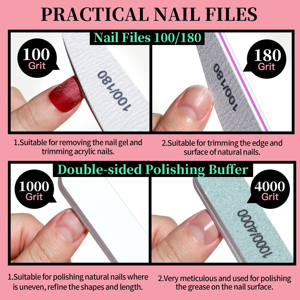 Fandamei white nail buffer block for a smooth, glossy finish.