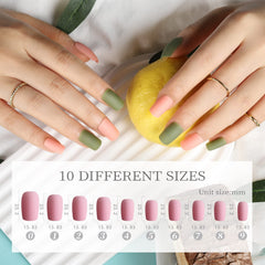 Fandamei matte press-on nails color options displaying 24 matte shades for versatile styles