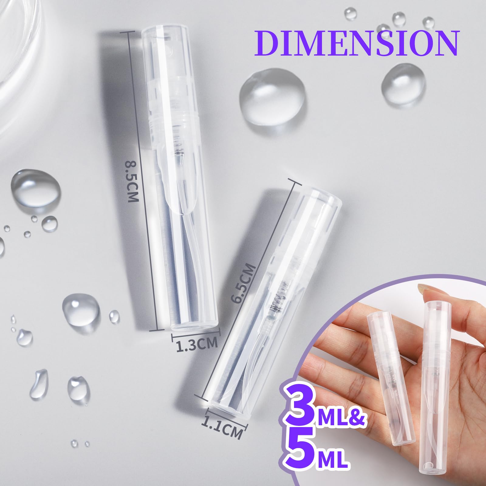 Fandamei 5ml mini spray bottle set suitable for on-the-go perfume or toner