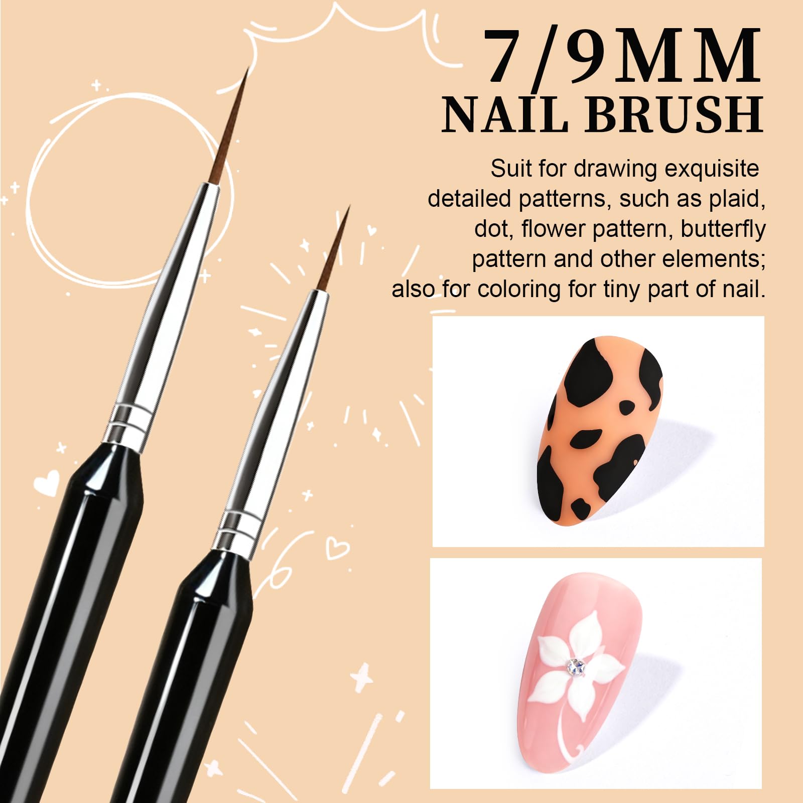 Fandamei 15mm liner brush for bold lines and gradients