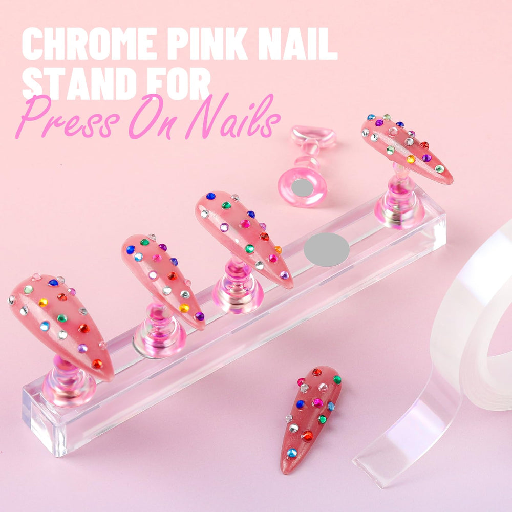 Fandamei rhinestones and pearls for smooth, durable nail decorations.