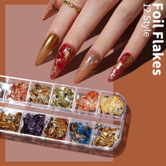 Fandamei iridescent sequins in 12 shapes for decorative accents.