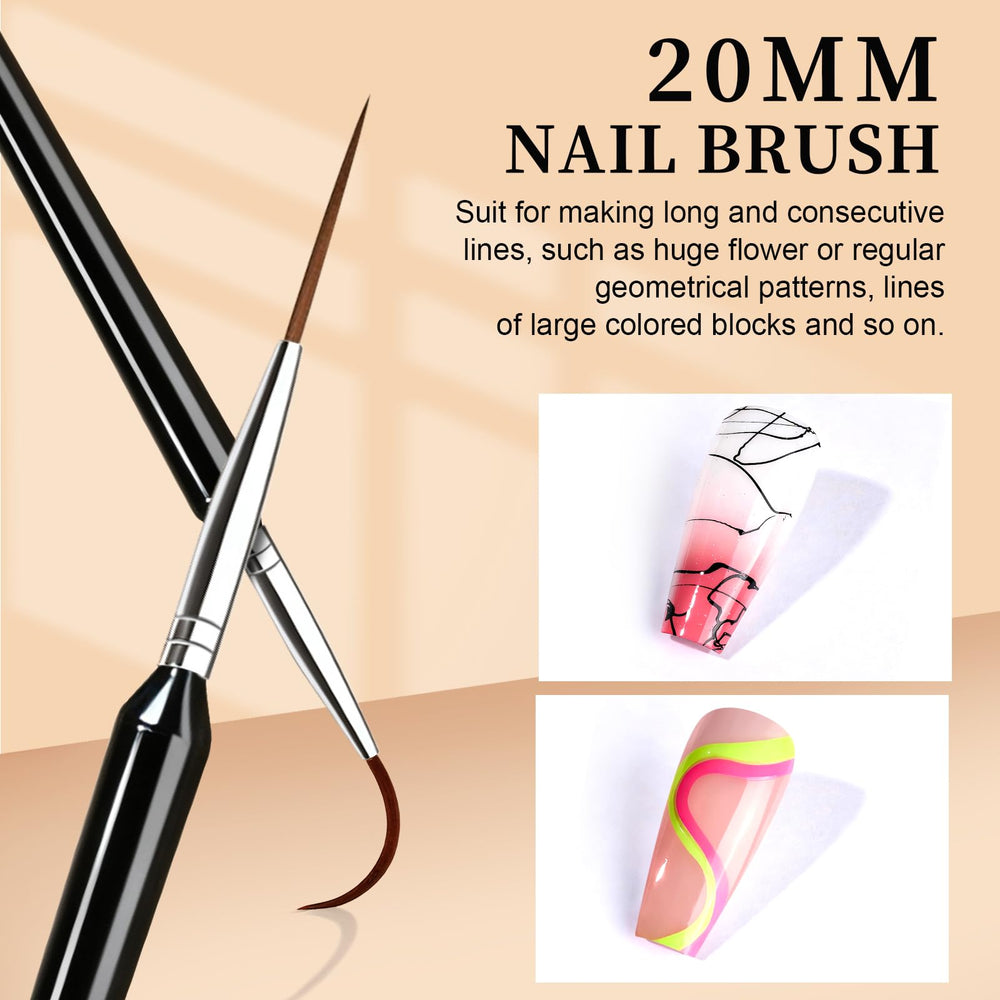 Fandamei nail brush with acrylic handle and nylon hair for comfortable grip