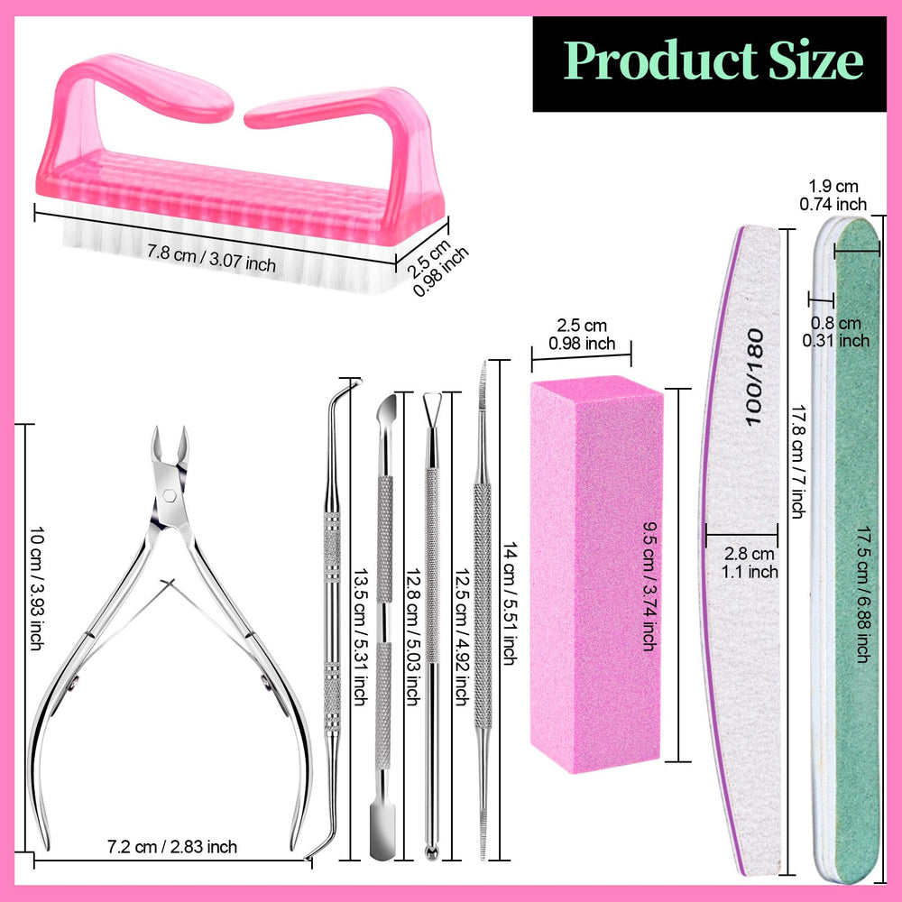 Fandamei pink nail brush for quick cleaning during at-home manicures.