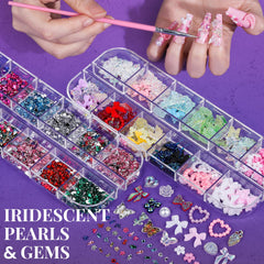 Fandamei pink nail brushes in varied shapes for precise patterns.