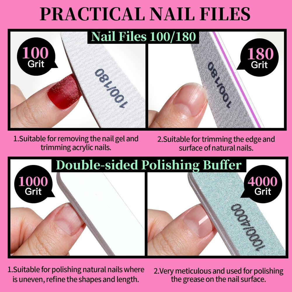 Fandamei nail buffer block for a smooth, glossy finish.