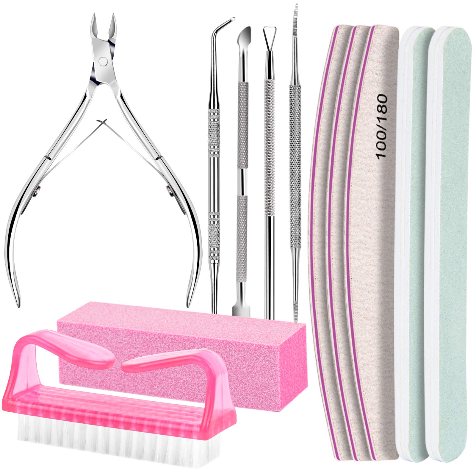 Fandamei nail files 100/180 grit for precise shaping and polish removal.