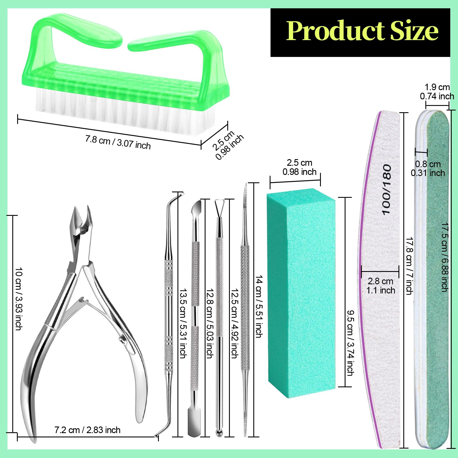 Fandamei nail lifter for ingrown toenail edge lifting and debris removal