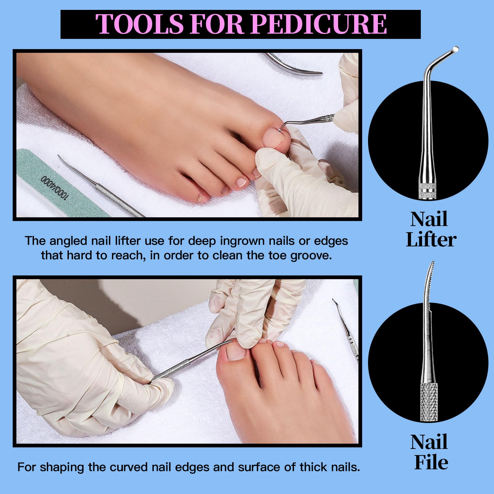 Fandamei nail pusher pushing back cuticles safely