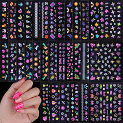 Fandamei nail stickers with flowers and butterflies for vibrant, easy at home nail art