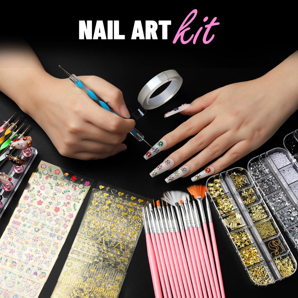 Fandamei mixed-size rhinestones for versatile dimensional designs.