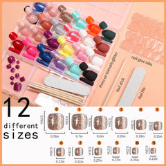 FANDAMEI short-square press-on nails fit natural nails comfortably.