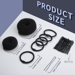 Fandamei small donut bun maker for fine hair and precision shaping