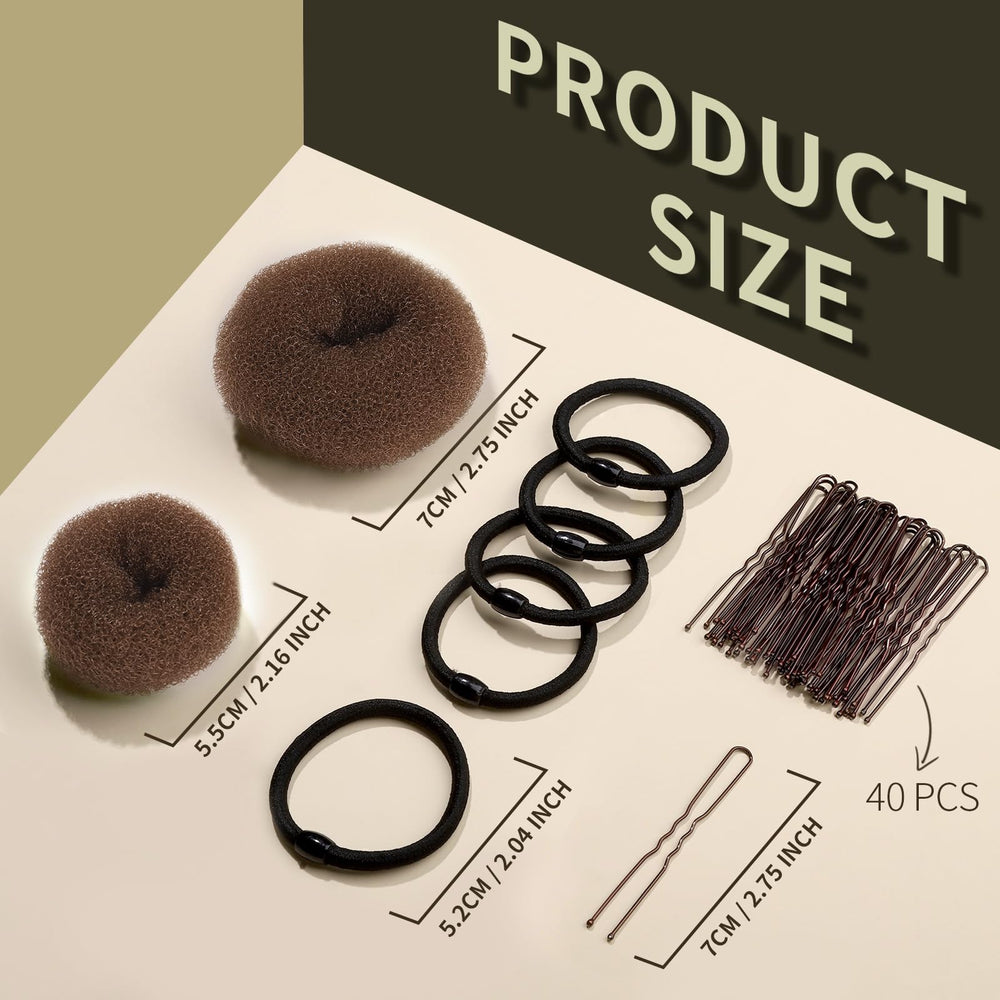 Fandamei small donut bun for kids and teens styling.