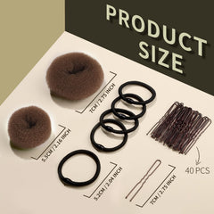 Fandamei small donut bun for kids and teens styling.