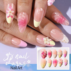 Fandamei spring floral leaves butterfly design for fresh manicure