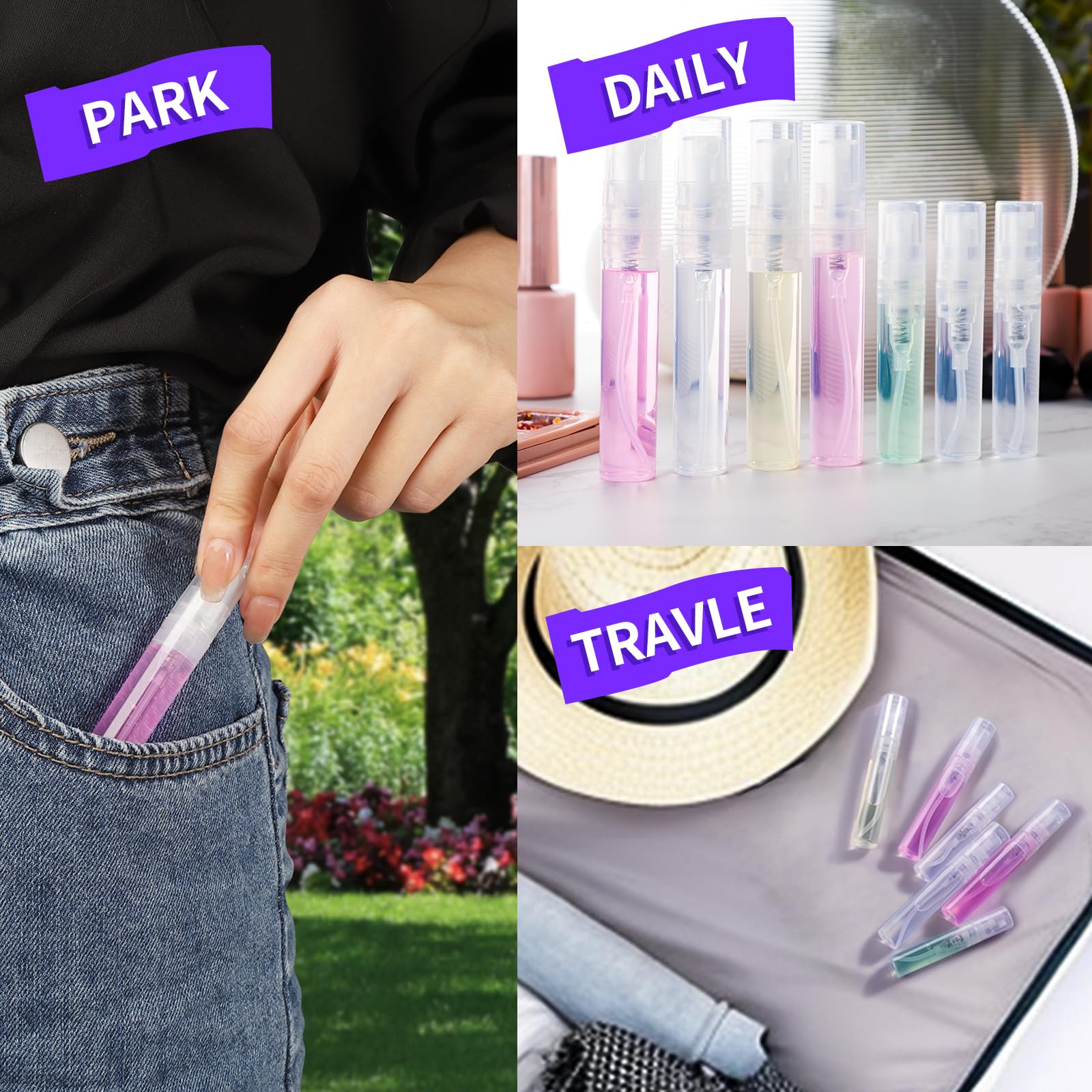Fandamei compact travel bottle ready for purse or bag