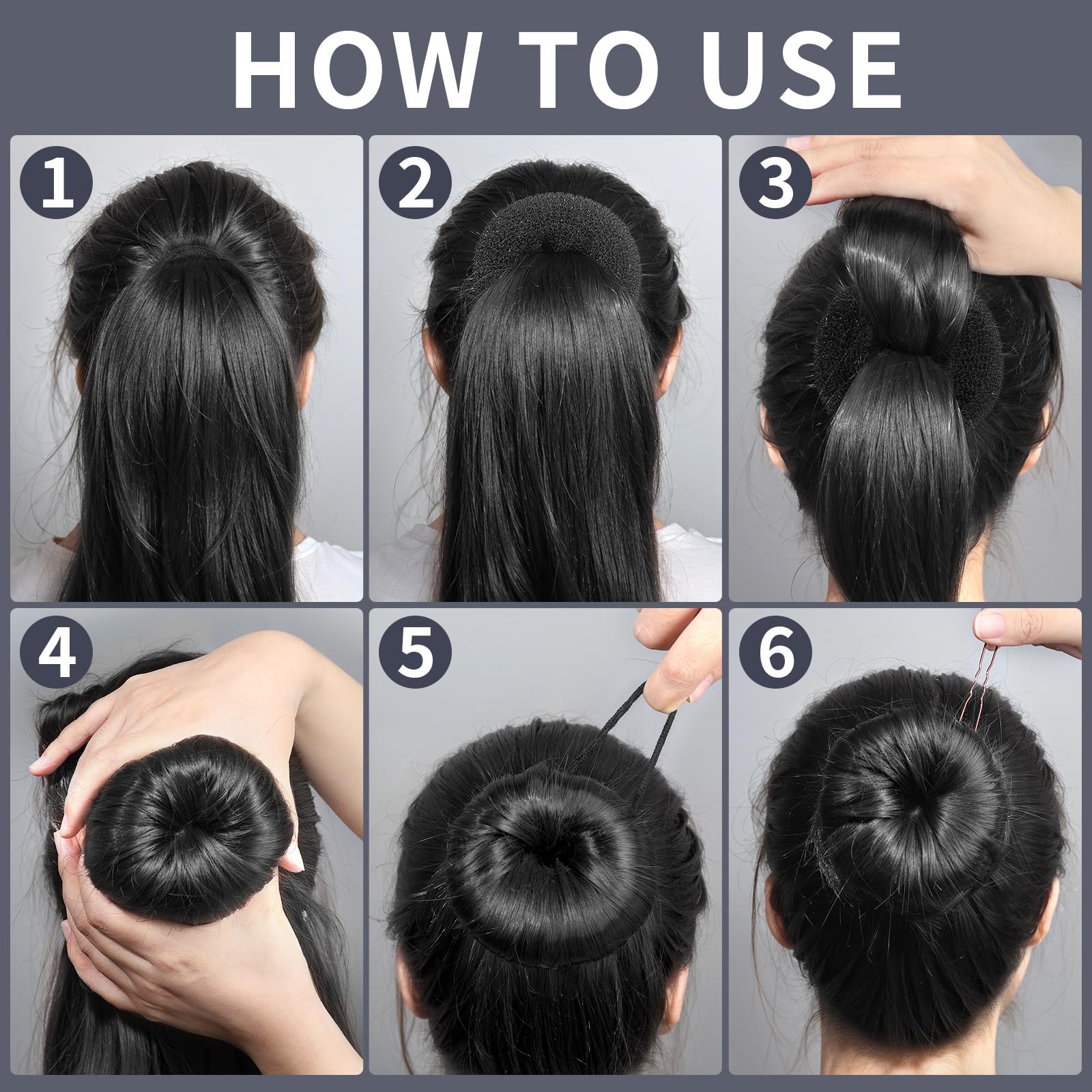 Fandamei versatile bun tools for ballet cosplay and daily wear