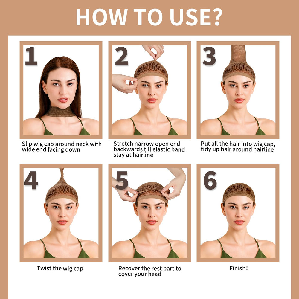 Fandamei natural brown color blends discreetly under most wigs.