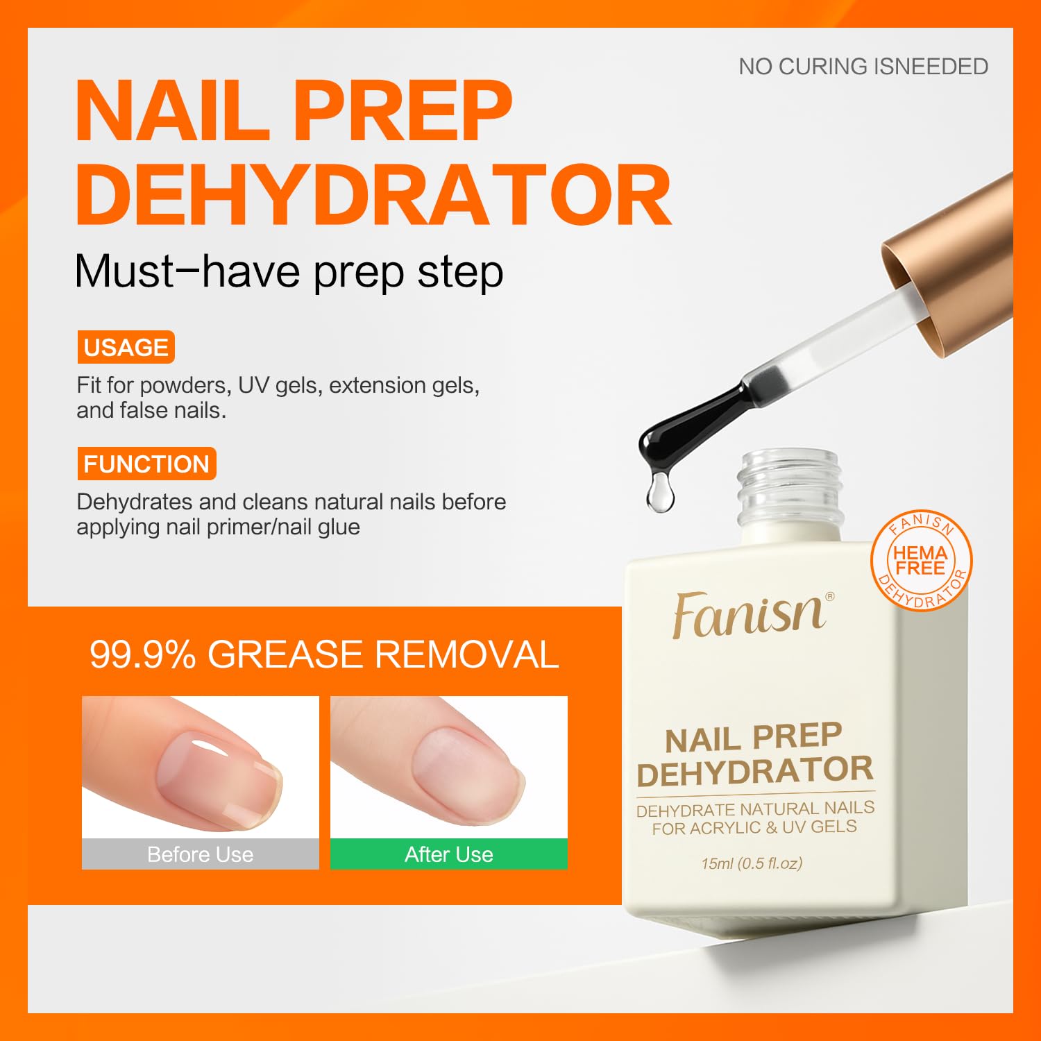 Fanisn 9-in-1 gel nail glue kit displayed for versatile bonding.
