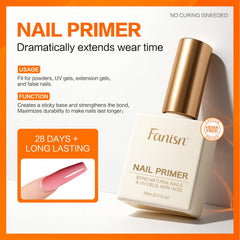 Fanisn acid-free primer shown, promoting stronger, longer-lasting adhesion.