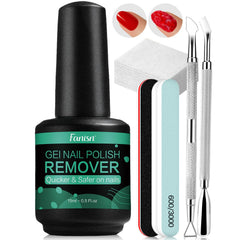 Fanisn gel nail polish remover kit top view for a tidy at-home prep