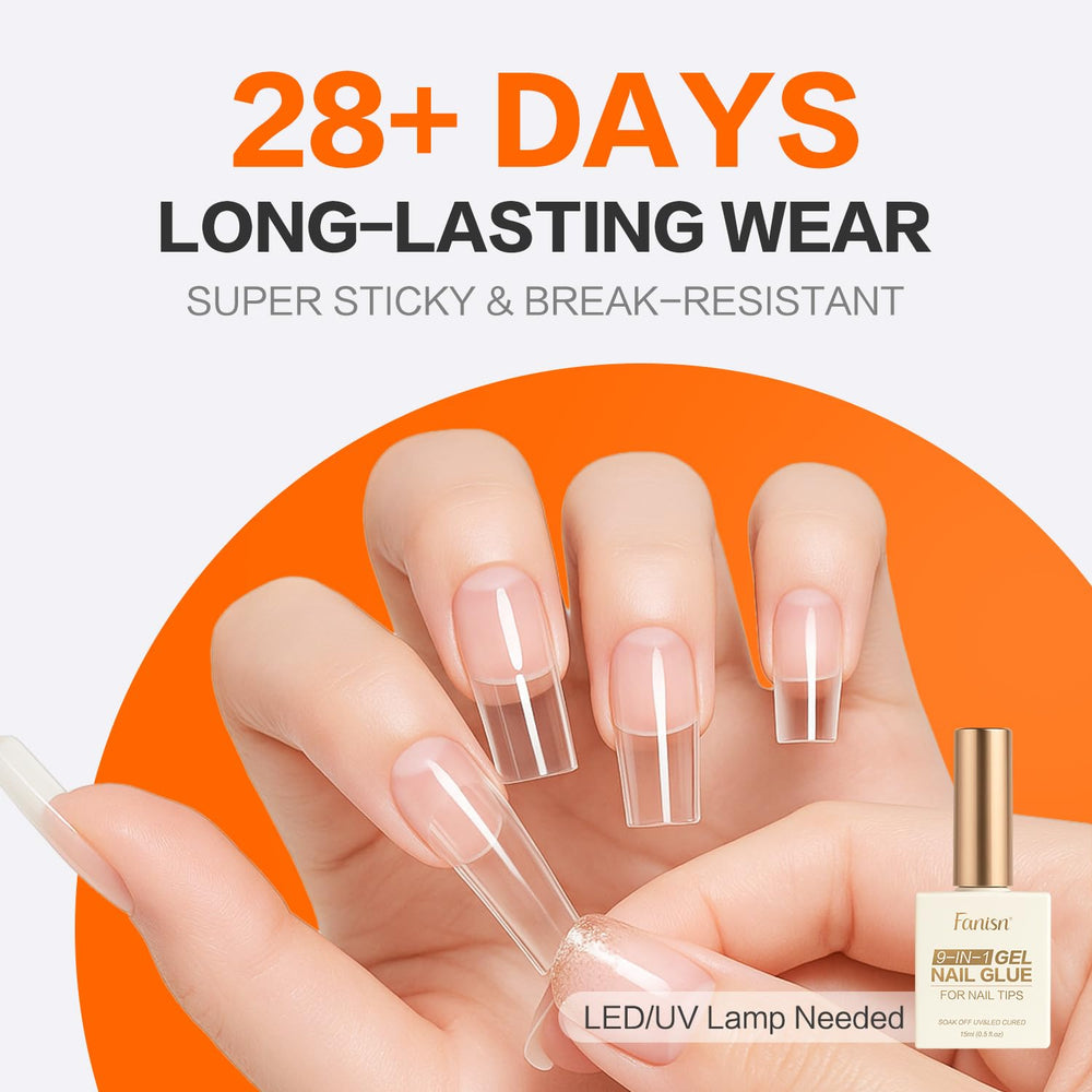 Fanisn nail extensions bond image showing durable hold.