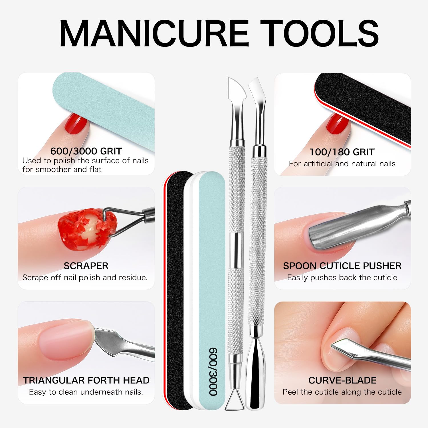 Fanisn scraper remover tool for effortless gel polish lift