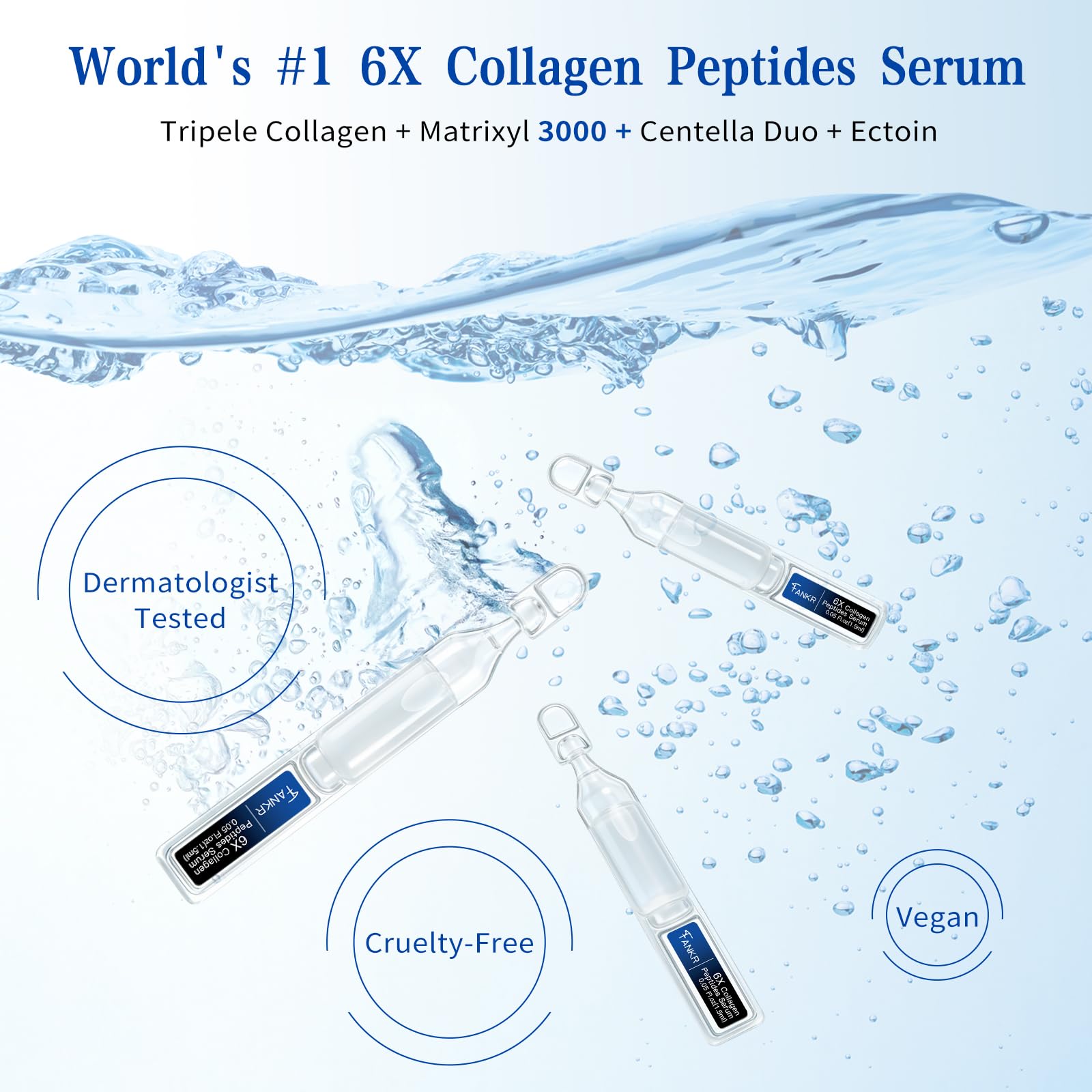 Fankr ampoules single-dose open promotes hygienic use and potent absorption