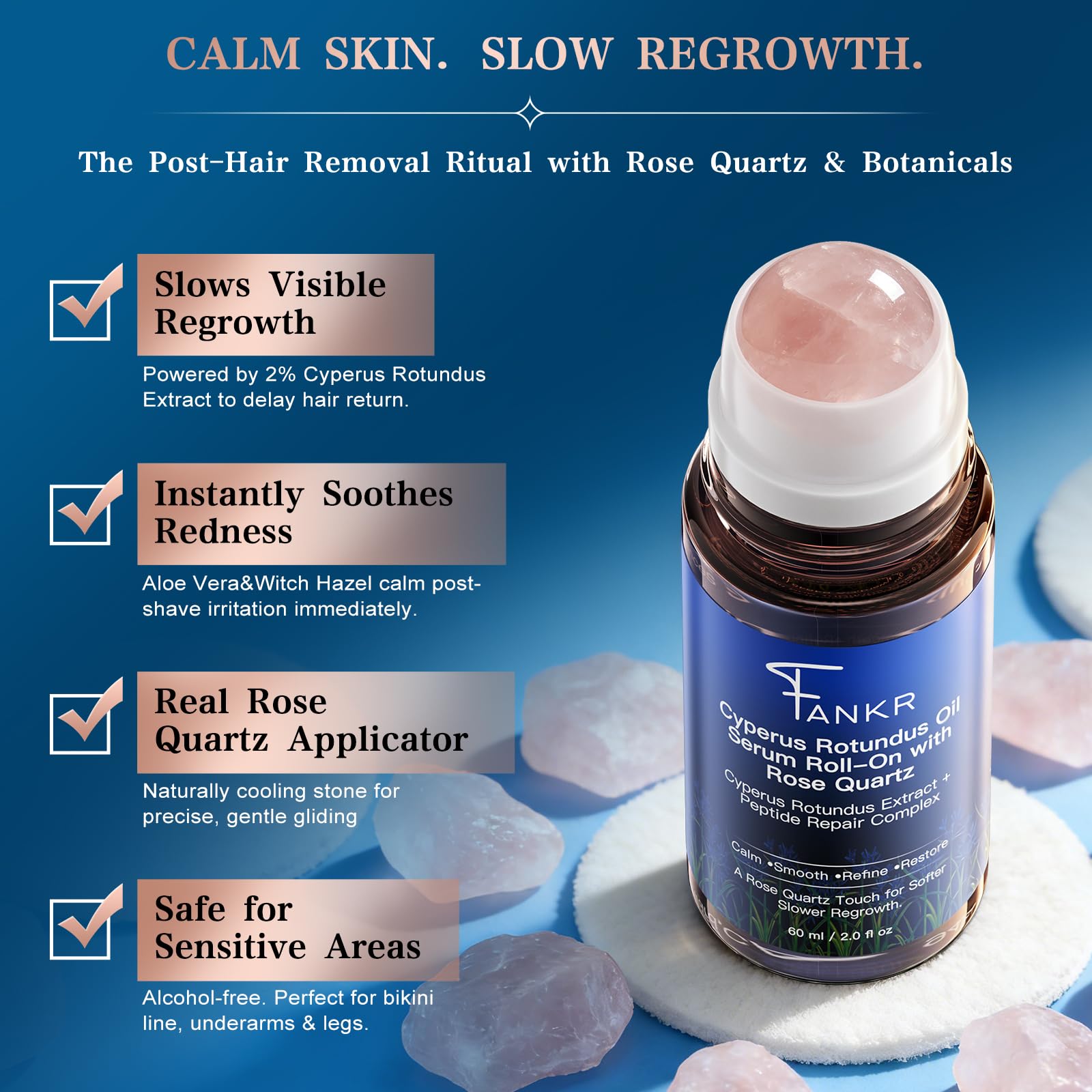 Fankr Cyperus Rotundus extract may help slow regrowth between sessions