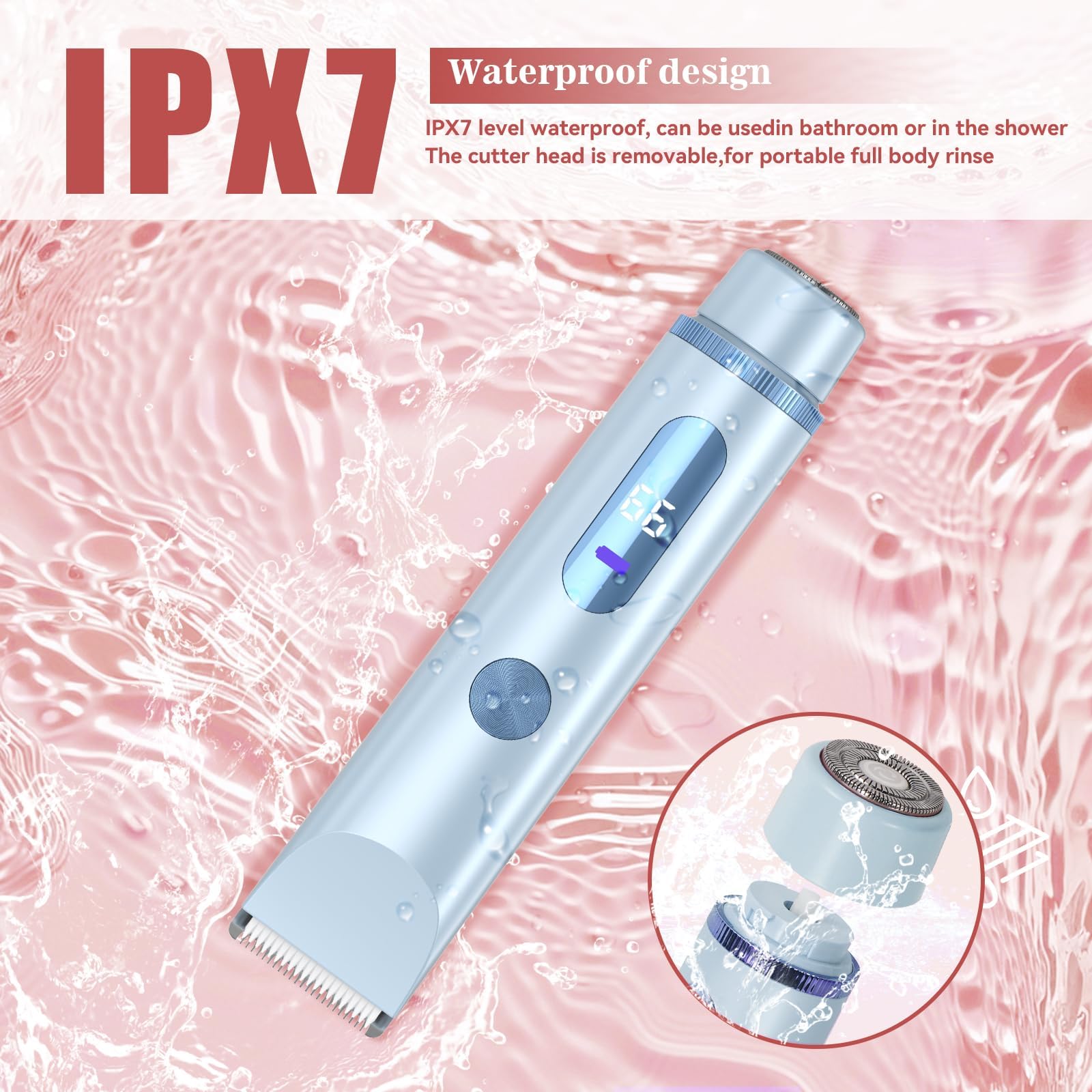 FANKRUAI bikini trimmer blue packaging emphasizing premium gift-worthy presentation