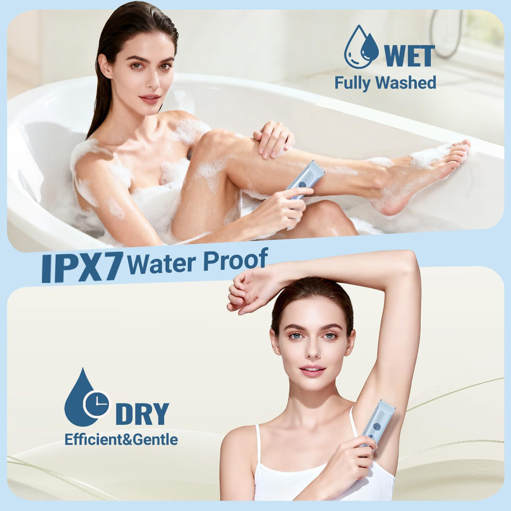 FANKRUAI bikini trimmer blue IPX7 waterproof design for shower use