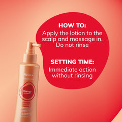 Fanola Energizing Dry Scalp Lotion hand massage shows lightweight texture absorbing into scalp