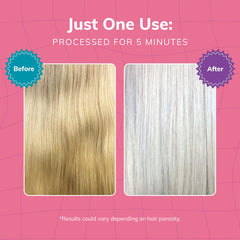 Fanola No Yellow Shampoo lather on hair showing even application