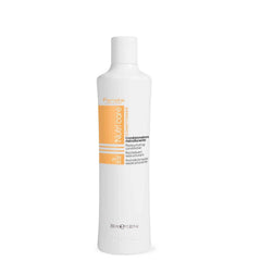 Fanola Nutri Care bottle pouring for hydration and detangling.