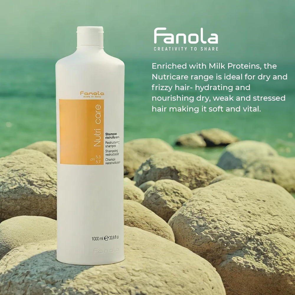 Foamy lather of Fanola Nutri Care Shampoo on hair