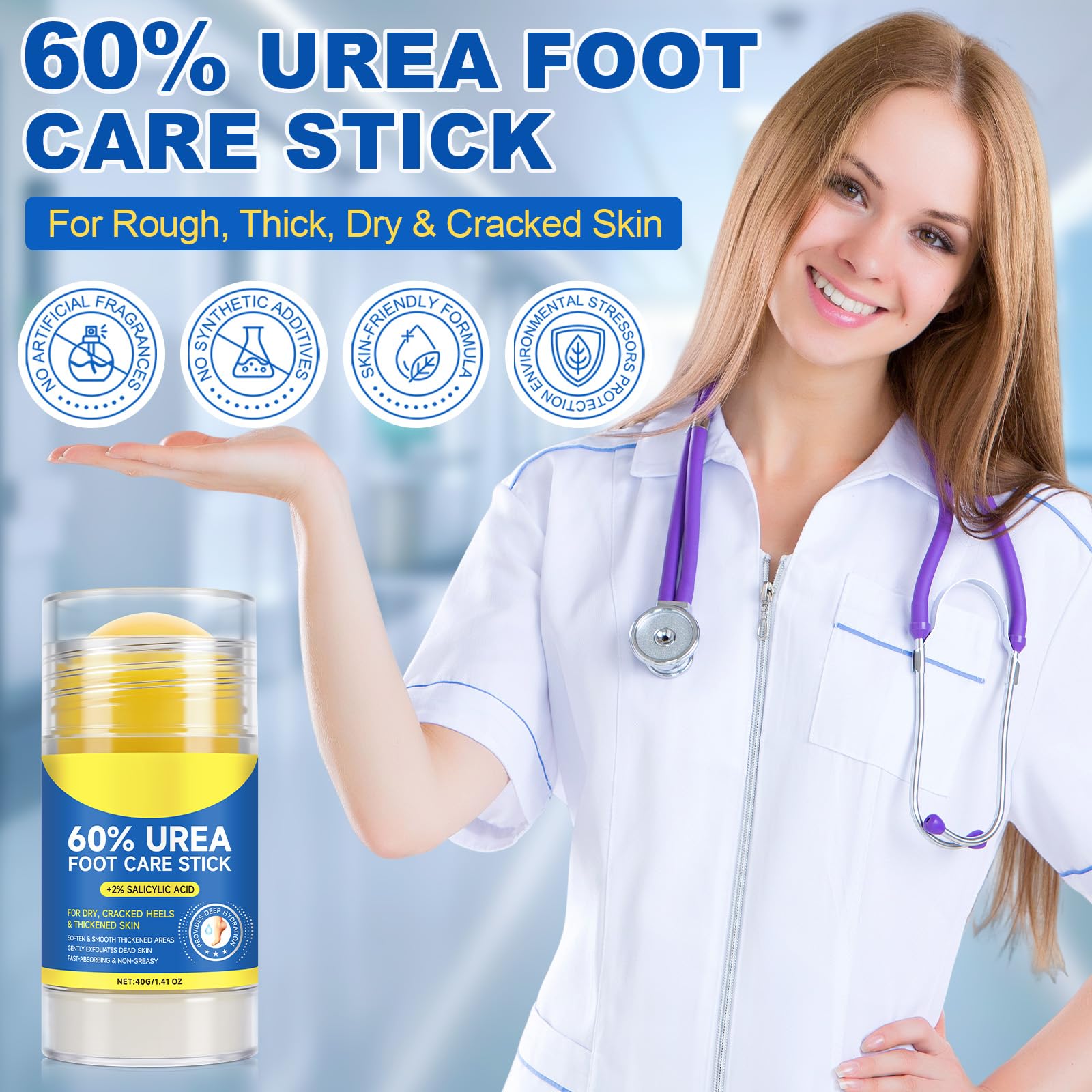 Sensitive skin friendly FANSHI cream stick with allantoin and green tea.