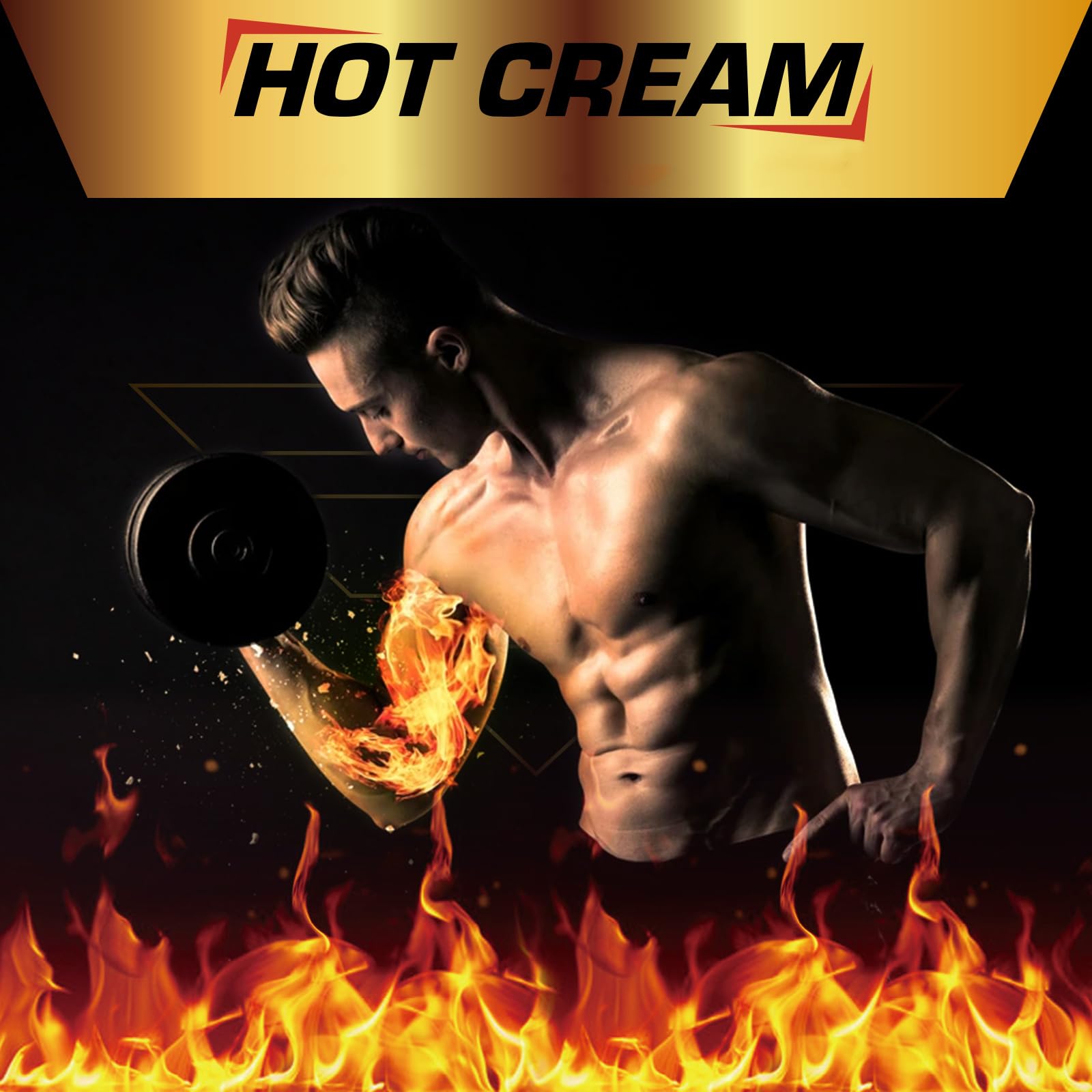 FANSHI Hot Sweat Cream texture and natural ingredients close-up for skin-friendly use.