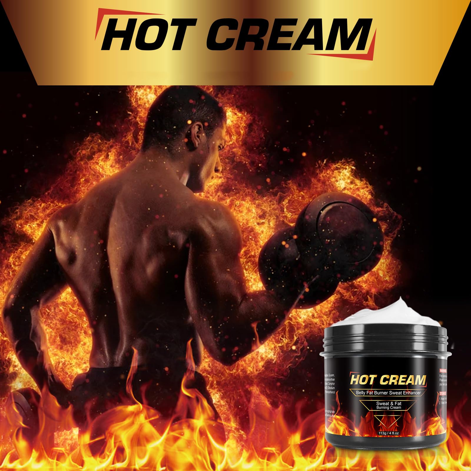 FANSHI Hot Sweat Cream during training with water-resistant formula for active sessions.