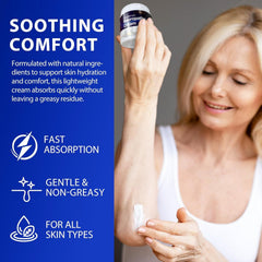 Fanshi Nerve Relief Cream label view highlighting natural oil blend benefits.