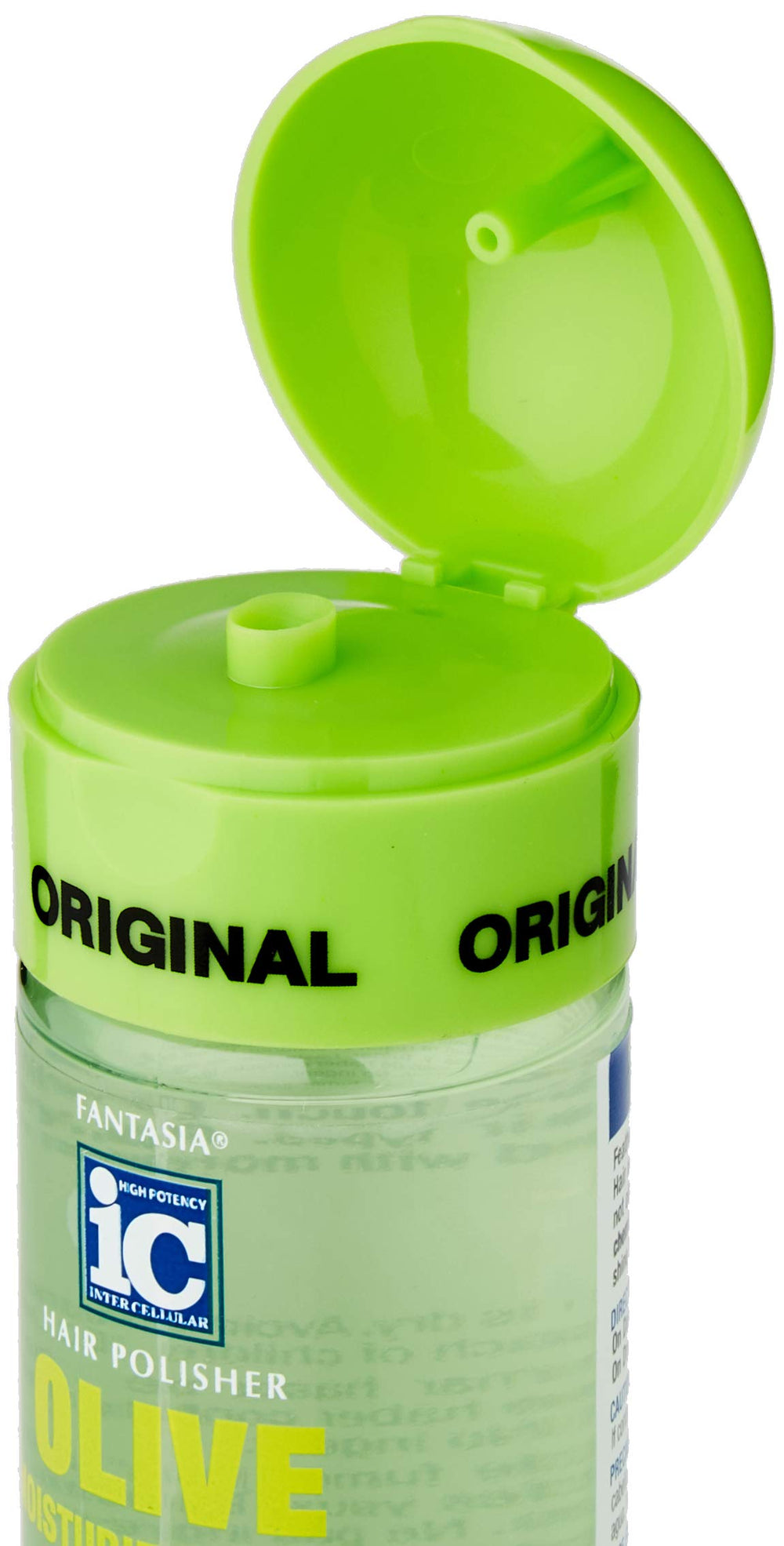 Fantasia Olive Serum close-up texture showing silky, feather-light shine.