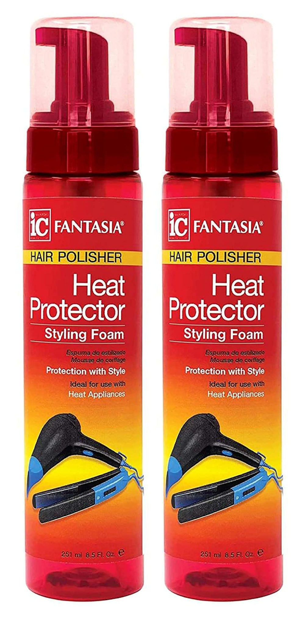 Fantasia IC heat protector application demonstrating even distribution for heat styling