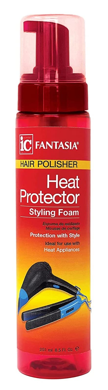 Fantasia IC heat protector foam texture highlighting easy distribution