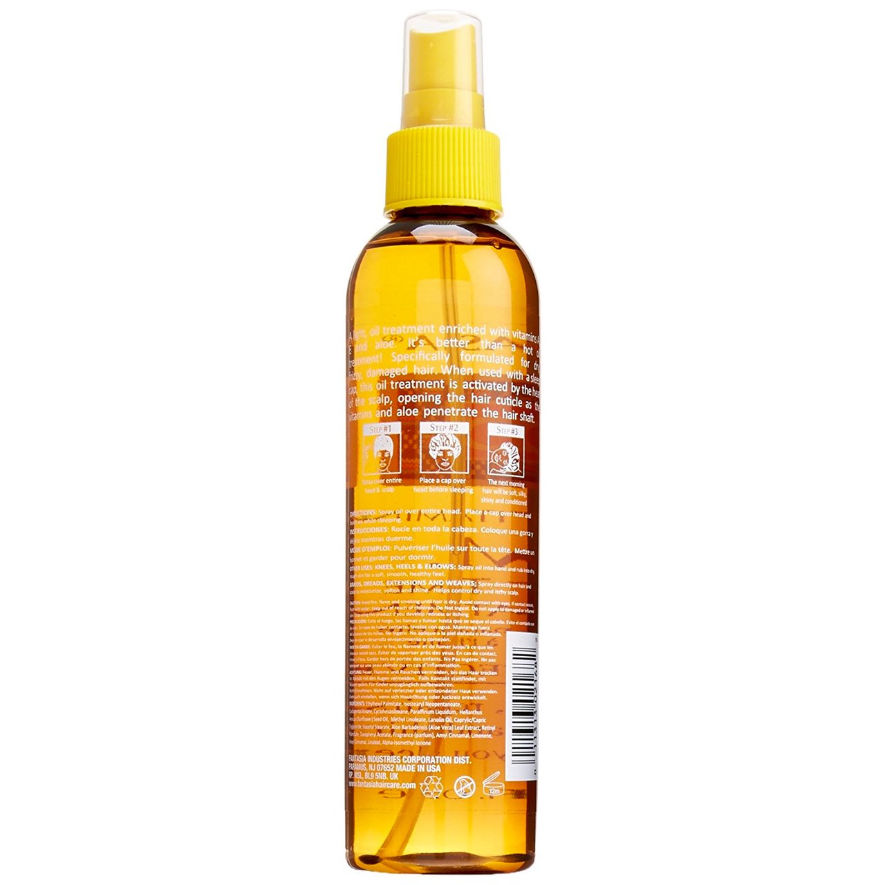 Fantasia Pm Night Oil Application demonstrates easy nightly use for smoother hair