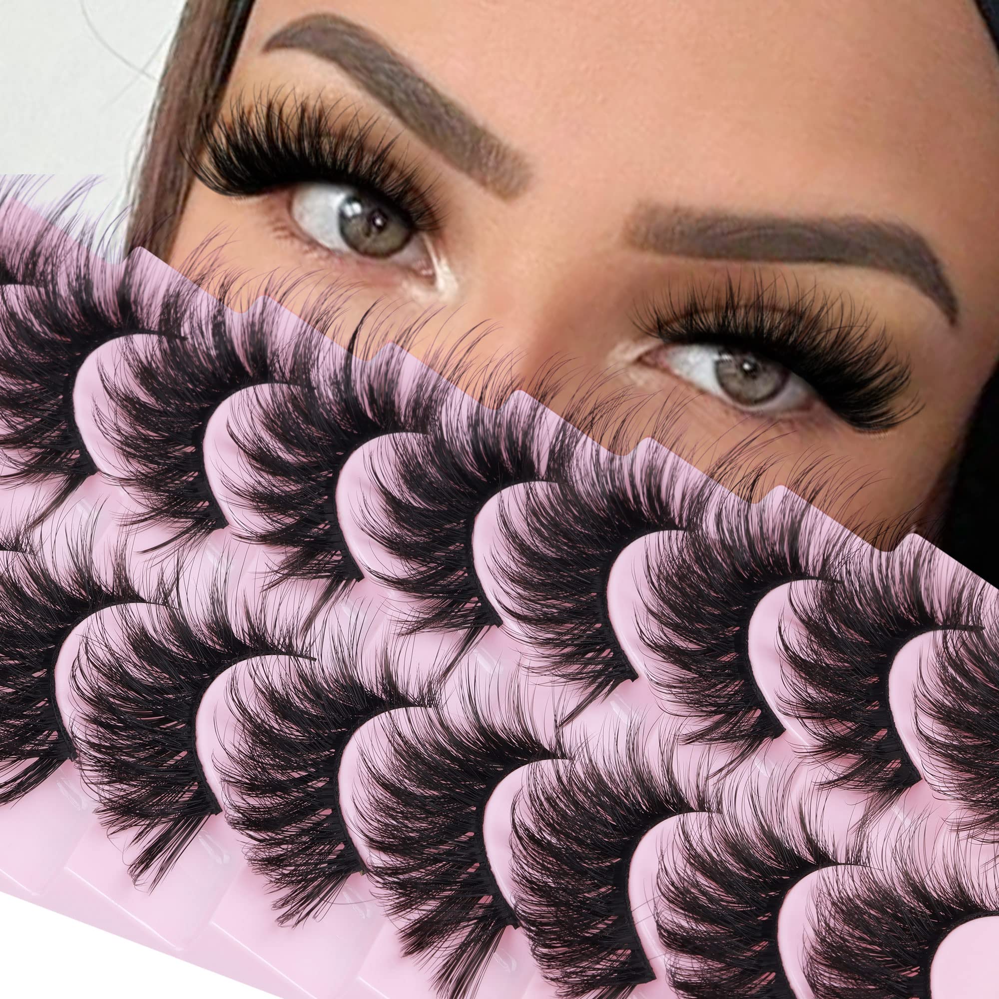 Fanxiton 20mm cat-eye lashes pack for glamorous evenings