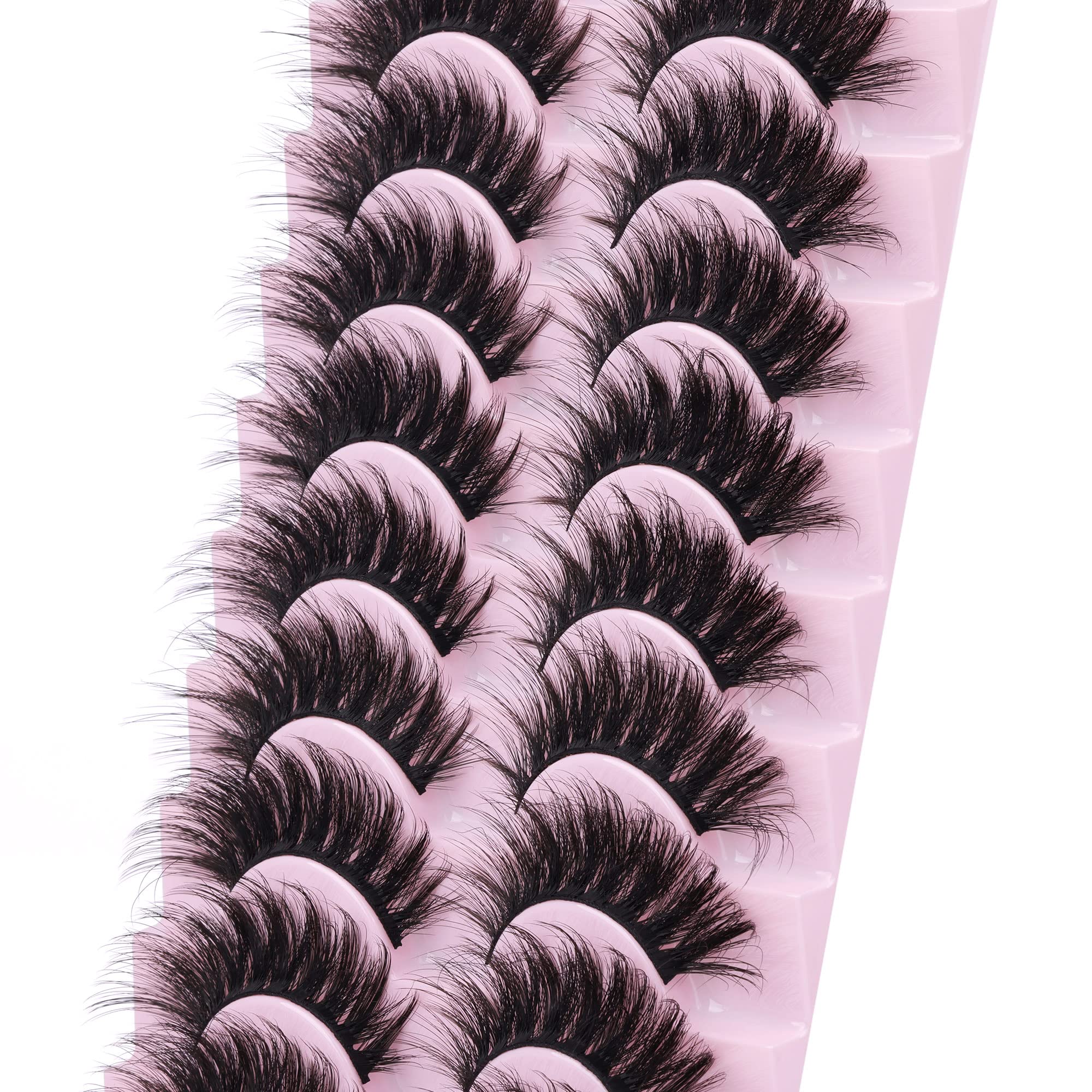Fanxiton 5D wispy dramatic lashes add length and definition