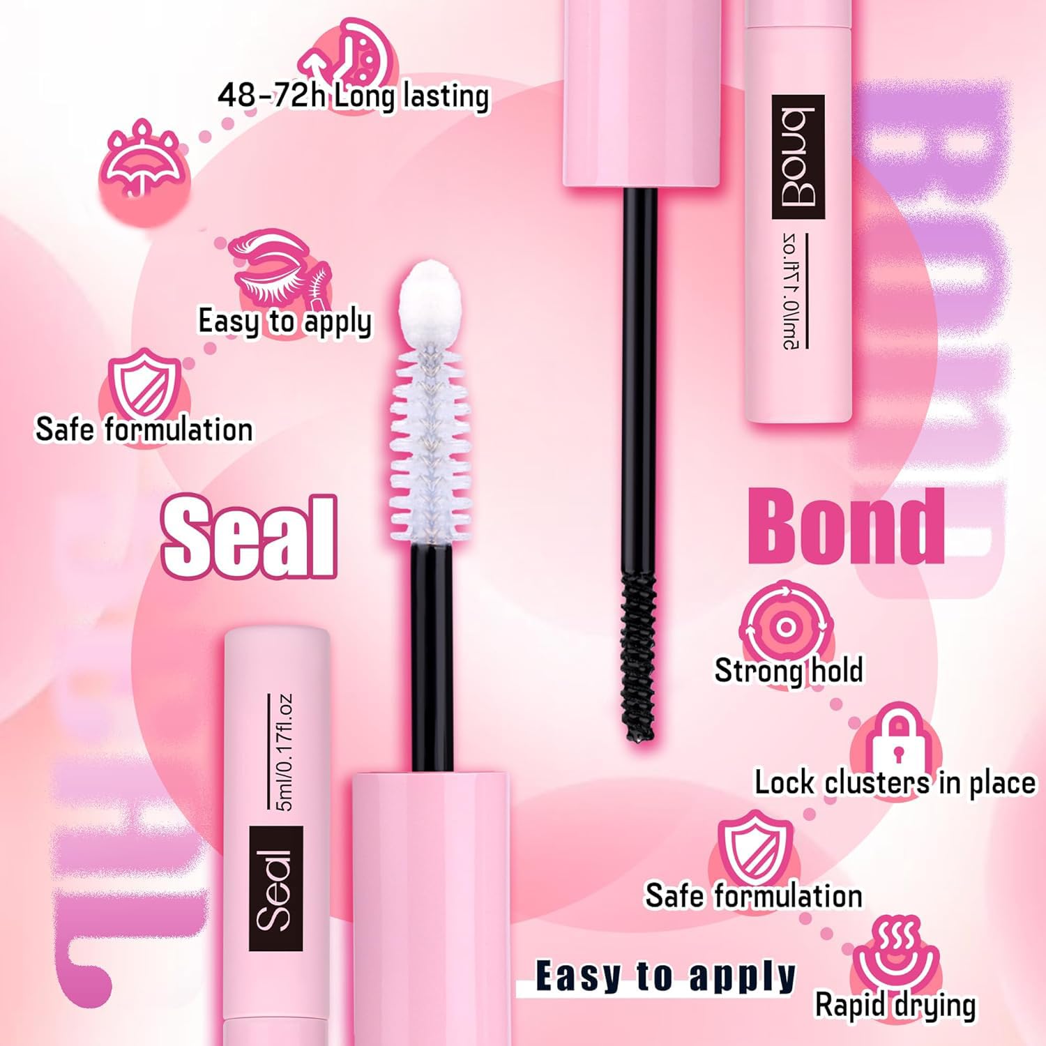 FANXITON lash bond and seal for sweat-resistant hold.