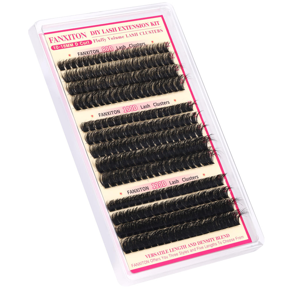 FANXITON lash clusters kit for versatile styling and storage