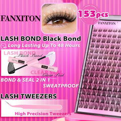 FANXITON lash clusters various lengths 8-16mm for customized daily looks.